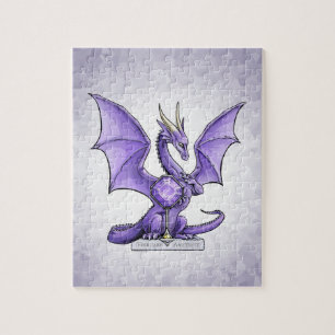 February Birthstone Dragon - Amethyst Jigsaw Puzzle