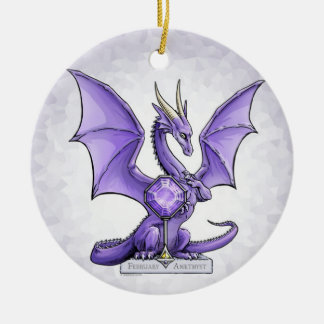 February Birthstone Dragon - Amethyst Ornament