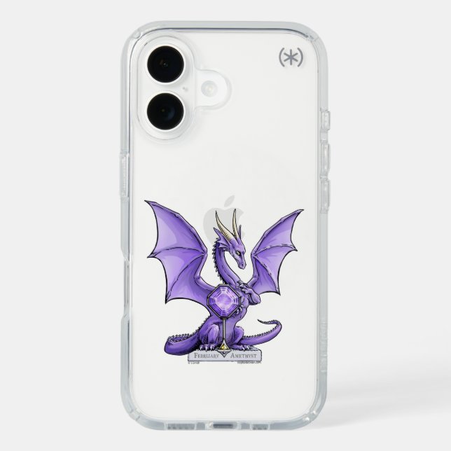 February Birthstone Dragon - Amethyst  Speck iPhone Case (Front)