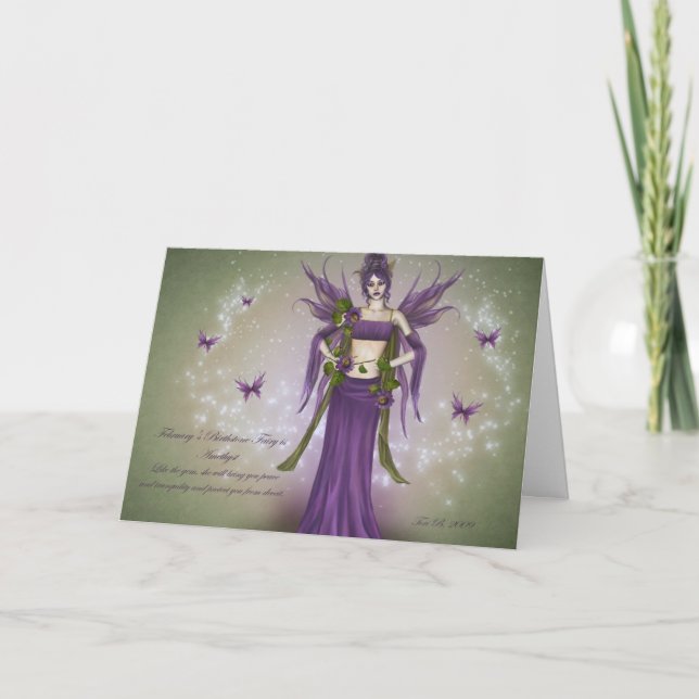 February Birthstone Fairy Card (Front)