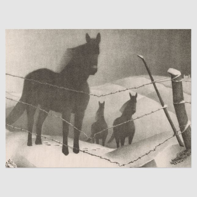 February by Grant Wood Tissue Paper (Front)