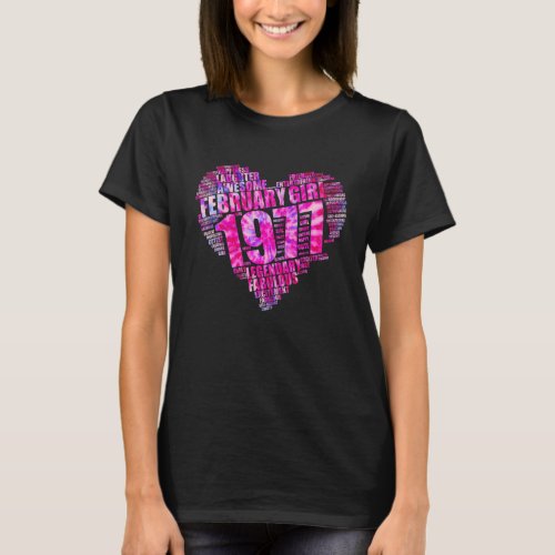 FEBRUARY GIRL 1977 Awesome Fabulous Big Heart 46th T_Shirt