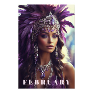 *~* FEBRUARY Headdress AP53 AMETHYST  Boho Photo Print