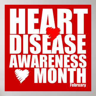 February Heart Disease Awareness Month Posters