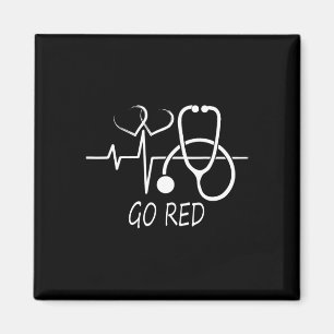 February Heart Health Month American Heart Health  Magnet