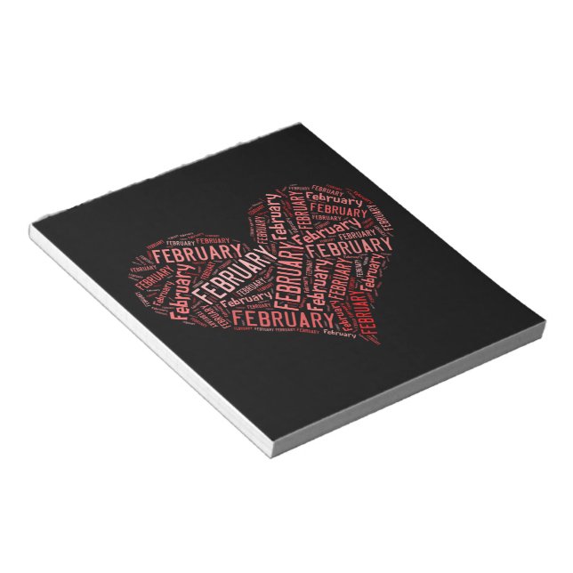 February Heart Notepad (Angled)