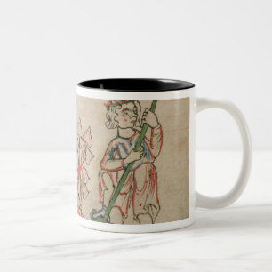 February: hoeing Two-Tone coffee mug