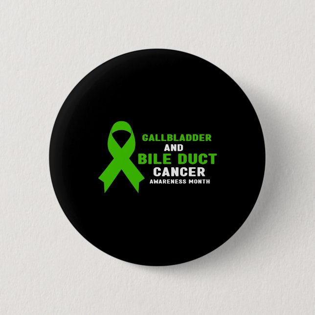 February Is Gallbladder And Bile Duct Cancer Aware Button (Front)