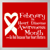 February is Heart Disease Awareness Month Poster