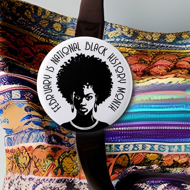 February is National Black History Month  Button (Creator Uploaded)