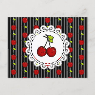 February is National Cherry Month Postcard