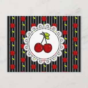 February is National Cherry Month Postcard
