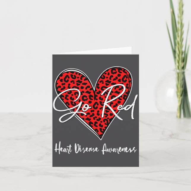 February Is Red Heart Health Heart Disease Awarene Card (Front)