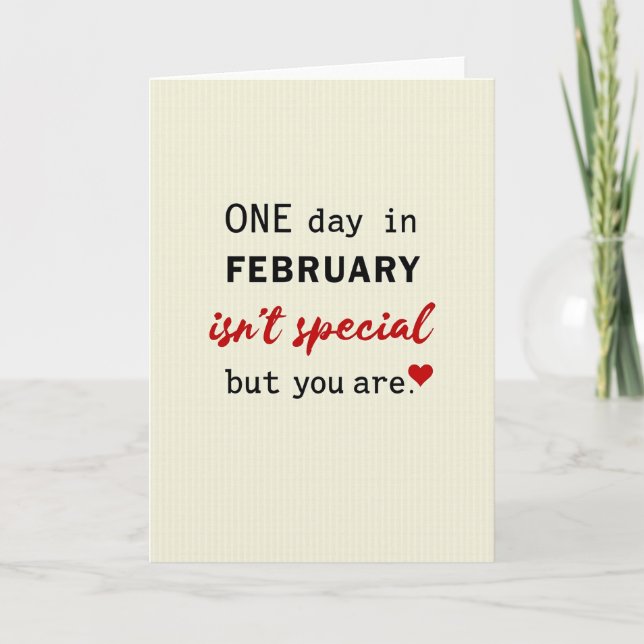 February Love You Are Special Card (Front)