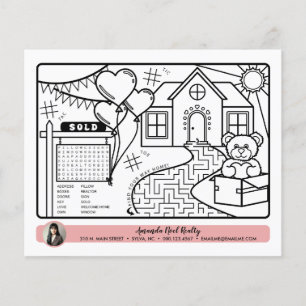 february realtor open house coloring activity page