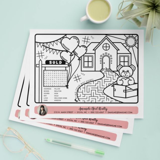 february realtor open house coloring activity page (Creator Uploaded)