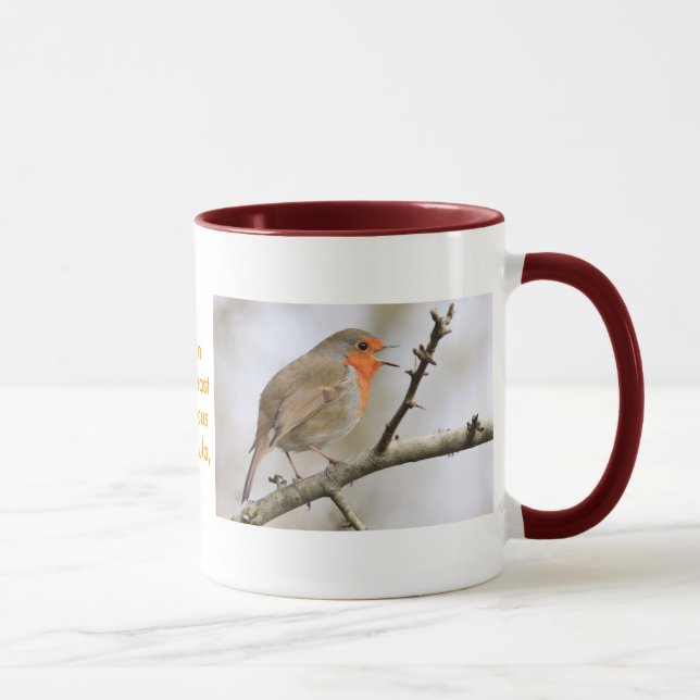 February Robin Mug (Right)