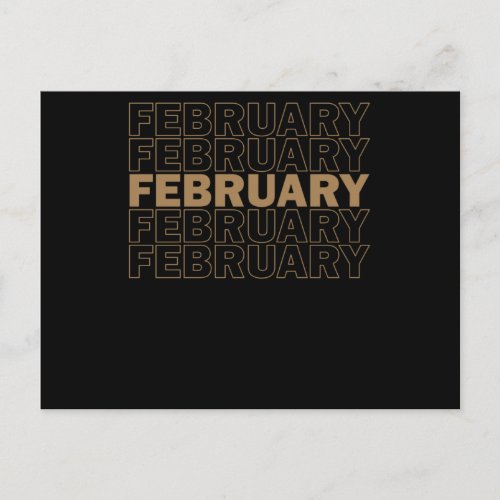 February Shadow Black History Month Announcement Postcard