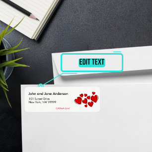 February Themed Personalized Address Label