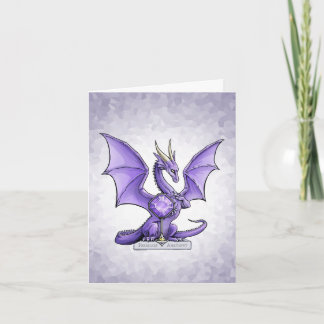 February's Birthstone Dragon: Amethyst Card