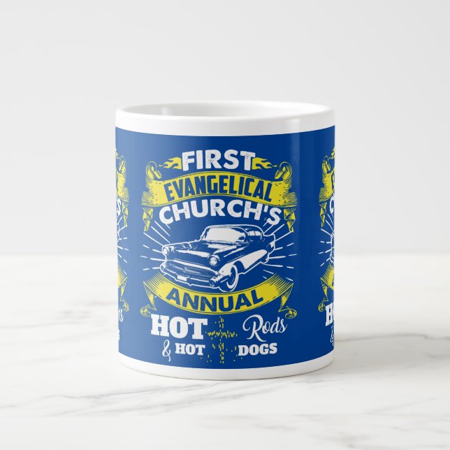 FEC Hot Rods & Hot Dogs Giant Coffee Mug (Front)