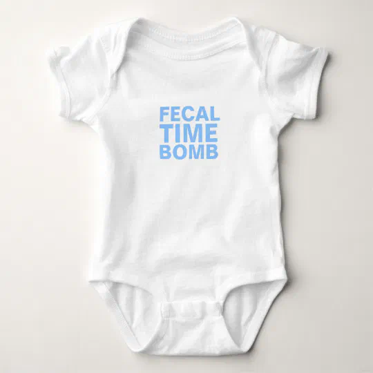Details about   Baby 'Fecal time bomb' bodysuit T-Shirt 