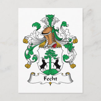 Fecht Family Crest Postcard