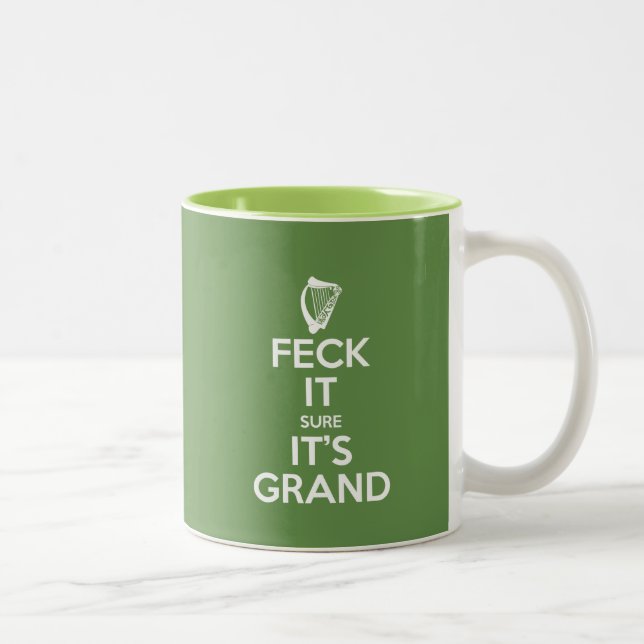 Feck It - Harp Two-Tone Coffee Mug (Right)