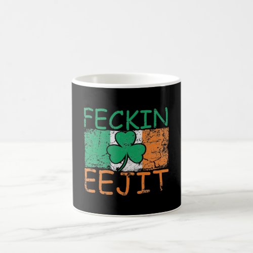 Feckin Eejit Ireland Irish Slang flag Ireland Coffee Mug