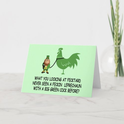 Feckin Irish fecktard Card