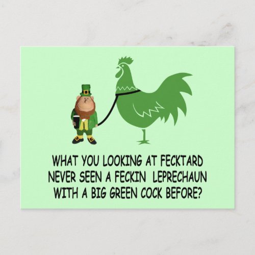 Feckin Irish fecktard Postcard