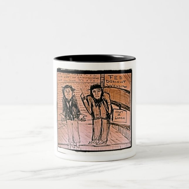 FED Discount Window Two-Tone Coffee Mug (Center)
