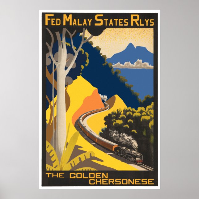 Fed Malay States Rlys Travel Poster (Front)