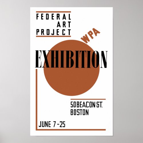 Federal Art Project WPA Exhibition Poster