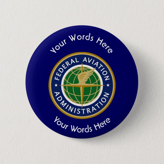 Federal Aviation Administration Shield Button (Front)