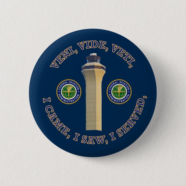 Federal Aviation Administration VVV Shield Button (Front)