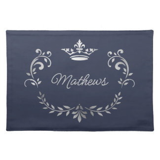 Federal Blue Crown Crest Personalized  Cloth Placemat