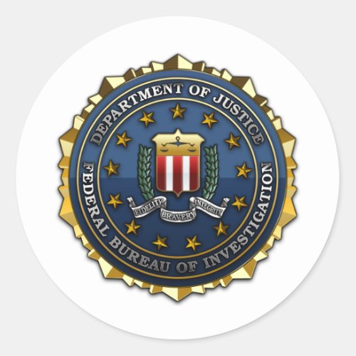 Federal Bureau of Investigation Classic Round Sticker