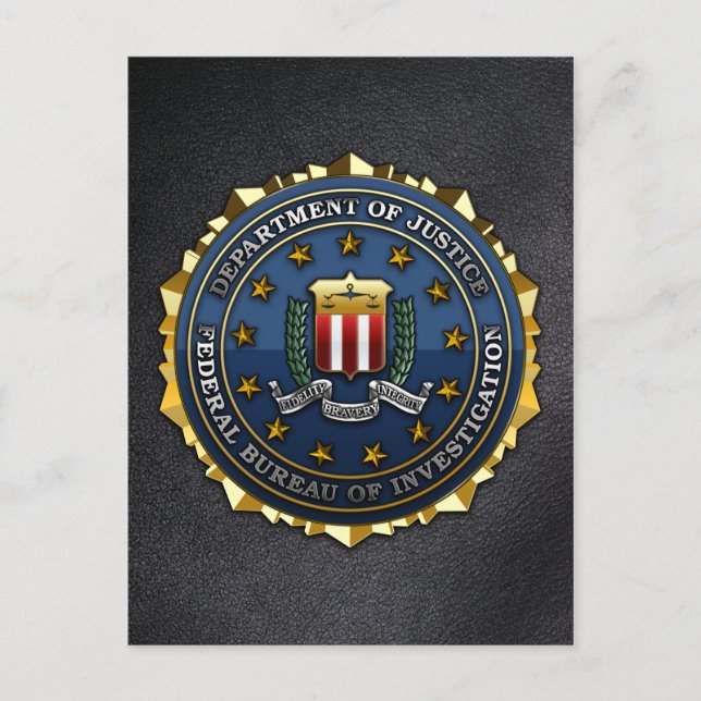 Federal Bureau of Investigation Postcard (Front)