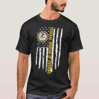 Federal Bureau Of Prisons Bop American Flag T-Shirt