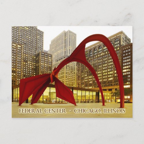 Federal Center Plaza Chicago Illinois Postcard