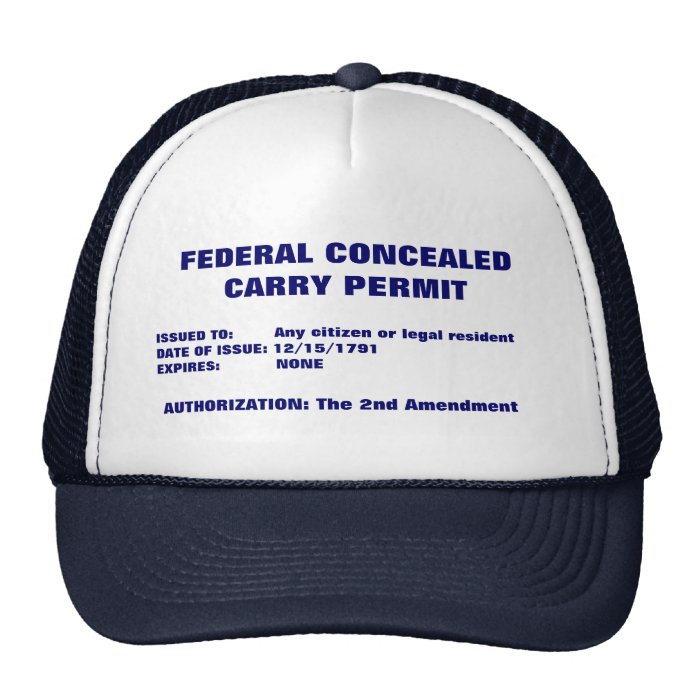 FEDERAL CONCEALED CARRY PERMIT, ISSUED TO    HATS