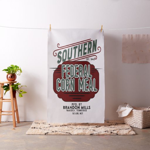 Federal Corn Meal Grain Sack Design Fabric