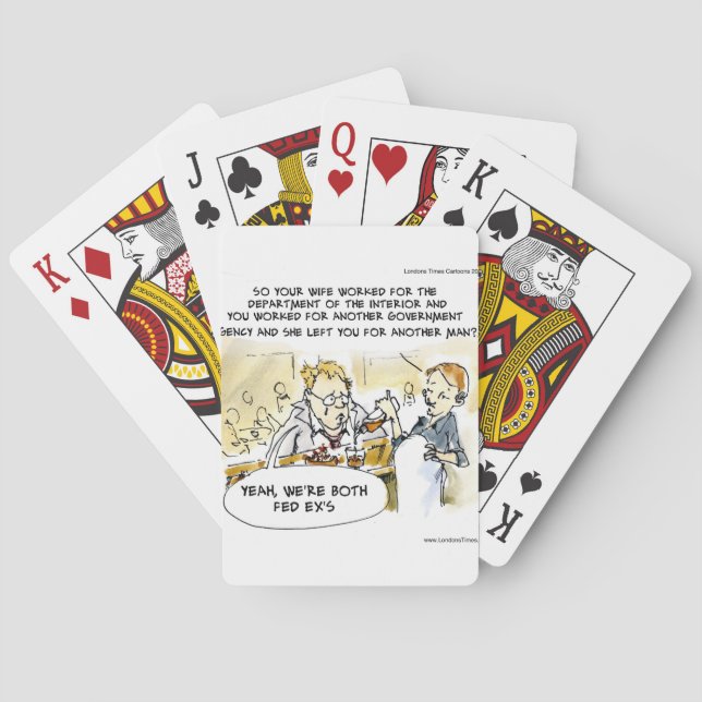 Federal Ex Spouse Funny Poker Cards (Back)
