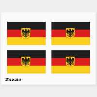 Bundesflagge Rectangular Sticker, Zazzle