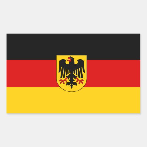 Federal Flag of Germany Rectangular Sticker