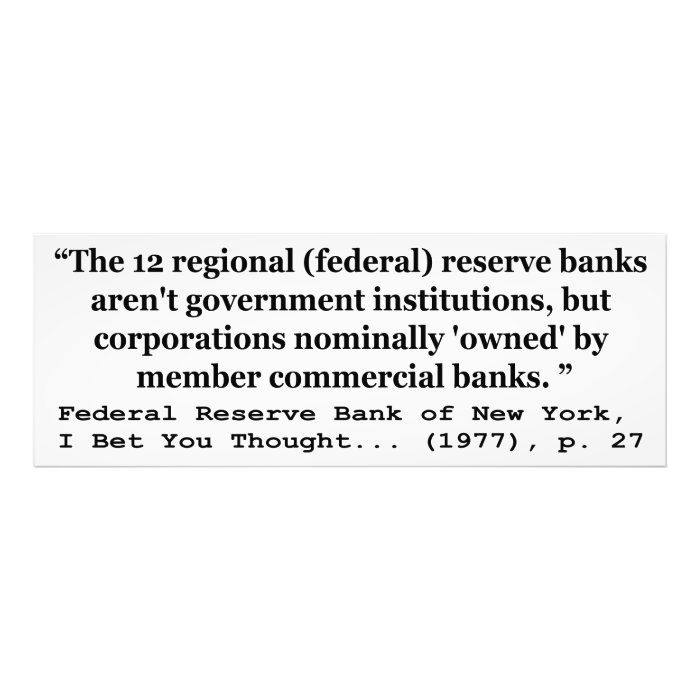 Federal Reserve Banks Aren't Government Art Photo