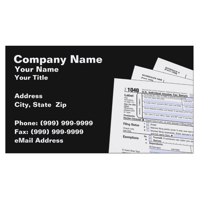 Federal Tax Forms Business Card (Creator Uploaded)
