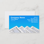 Federal Tax Forms on Blue Background Business Card (Front/Back)