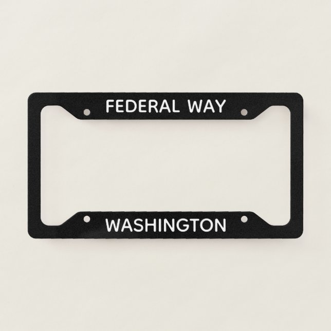 Federal Way Washington License Plate Frame (Front)